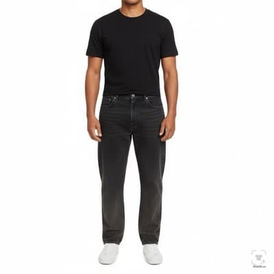 Levis 550 Jeans Mens 40x32 Black Charcoal Wash Relaxed Fit Denim Zip Fly - Thumbnail 4