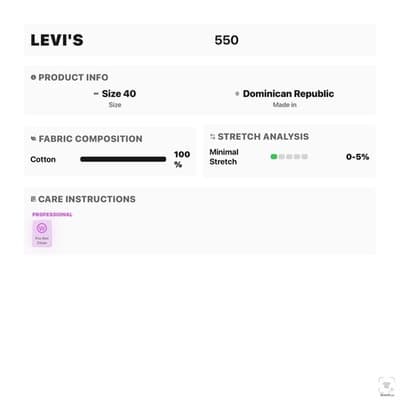 Levis 550 Jeans Mens 40x32 Black Charcoal Wash Relaxed Fit Denim Zip Fly - Thumbnail 13