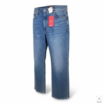 Lucky Brand 181 Relaxed Straight Jeans Mens 38x30 Blue Medium Wash Denim Zip Fly - Thumbnail 2