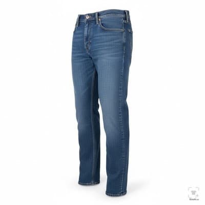 Levis 511 Jeans Mens 32x32 Blue Medium Wash Slim Tapered Stretch Denim Zip Fly - Thumbnail 2