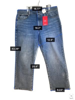 Lucky Brand 181 Relaxed Straight Jeans Mens 38x30 Blue Medium Wash Denim Zip Fly - Thumbnail 14