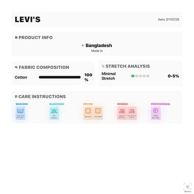 Levis 505 Jeans Mens 52x32 Big & Tall Blue Medium Wash Straight Denim Zip Fly - Thumbnail 16