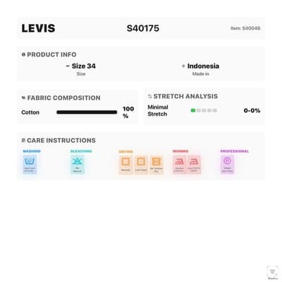 Levis 501 Jeans Mens 34x32 Blue Medium Wash Denim Button Fly Regular Fit - Thumbnail 16