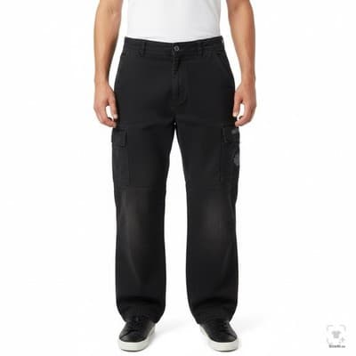 Harley-Davidson Jeans Mens 34x28 Black Dark Wash Straight Relaxed Denim Zip Fly - Thumbnail 4