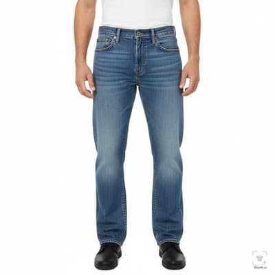 Lucky Brand 361 Vintage Straight Jeans Mens 32x30 Blue Medium Wash Denim Zip Fly - Thumbnail 4