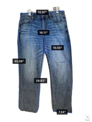 Lucky Brand 361 Vintage Straight Jeans Mens 32x30 Blue Medium Wash Denim Zip Fly - Thumbnail 13