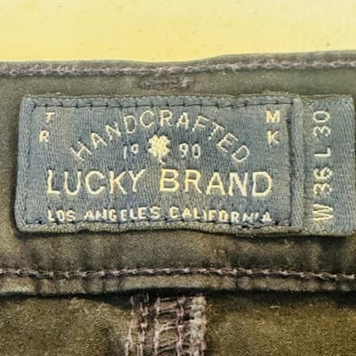 Lucky Brand 121 Heritage Slim Jeans Mens 32x28 Blue Dark Wash Tapered Zip Fly - Thumbnail 9