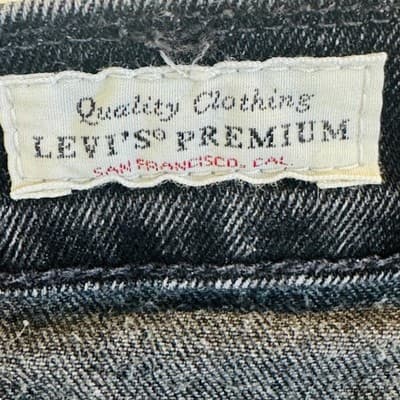 Levis 511 Jeans Mens 30x32 Gray Dark Wash Slim Tapered Stretch Denim Big E Zip - Thumbnail 9