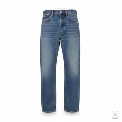 Levis 505 Jeans Mens 32x32 Blue Light Wash Straight Denim Zip Fly Regular Fit - Image 1