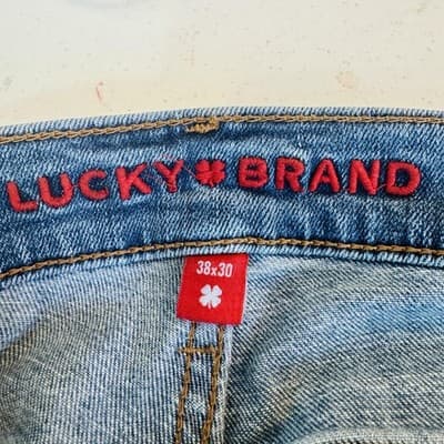 Lucky Brand 181 Relaxed Straight Jeans Mens 38x30 Blue Medium Wash Denim Zip Fly - Thumbnail 10