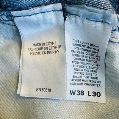 Lucky Brand 181 Relaxed Straight Jeans Mens 38x30 Blue Medium Wash Denim Zip Fly - Thumbnail 11