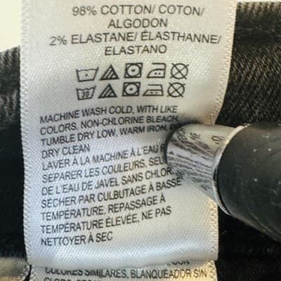 Lucky Brand 110 Slim Jeans Mens 36x32 Gray Charcoal Wash Slim Skinny Zip Fly - Thumbnail 10