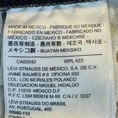 Levis 501 Jeans Mens 34x31 Gray Medium Wash Straight Denim Button Fly Regular - Thumbnail 9