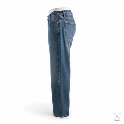 Polo Jeans Co. Hayden Jeans Mens 36x32 Blue Medium Wash Straight Relaxed Zip Fly - Thumbnail 3