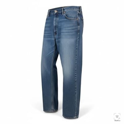 Polo Jeans Co. Hayden Jeans Mens 36x32 Blue Medium Wash Straight Relaxed Zip Fly - Thumbnail 2