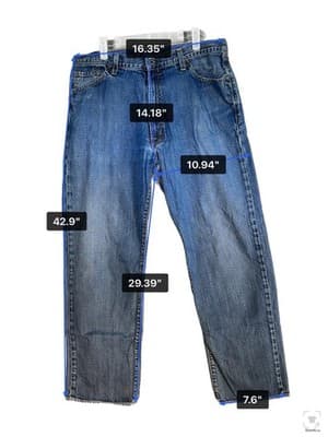 Polo Jeans Co. Hayden Jeans Mens 36x32 Blue Medium Wash Straight Relaxed Zip Fly - Thumbnail 12