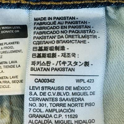 Levis 511 Jeans Mens 32x32 Blue Medium Wash Slim Tapered Stretch Denim Zip Fly - Thumbnail 8