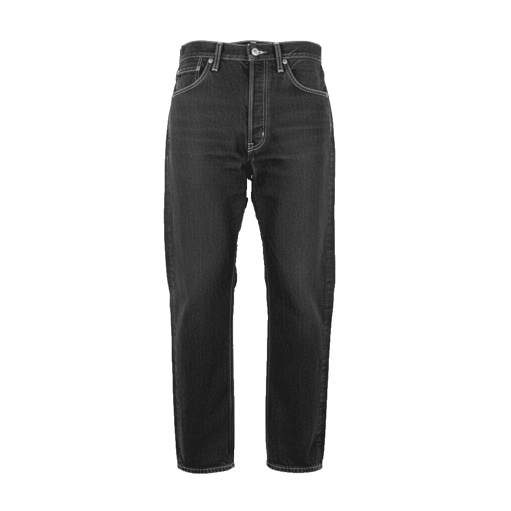 Levis 501 Jeans Mens 33x32 Black Dark Wash Straight Denim Button Fly Regular Fit - Image 1