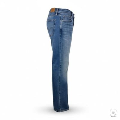 Levis 527 Jeans Teens 33x28 Blue Medium Wash Bootcut Slim Denim Zip Fly - Thumbnail 3
