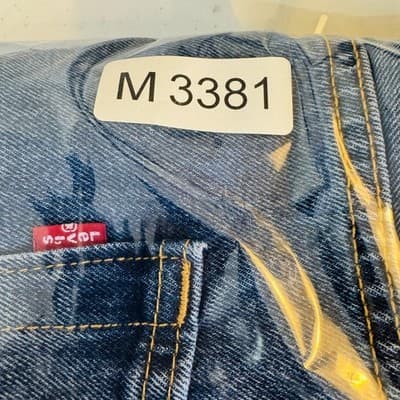 Levis 505 Jeans Mens 52x32 Big & Tall Blue Medium Wash Straight Denim Zip Fly - Thumbnail 17