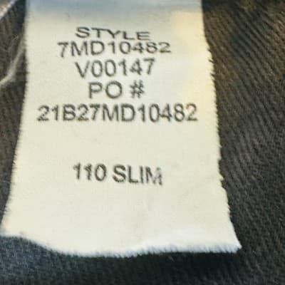 Lucky Brand 110 Slim Jeans Mens 36x32 Gray Charcoal Wash Slim Skinny Zip Fly - Thumbnail 11