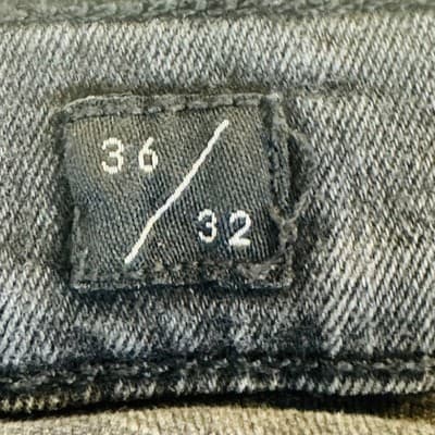 Lucky Brand 110 Slim Jeans Mens 36x32 Gray Charcoal Wash Slim Skinny Zip Fly - Thumbnail 14