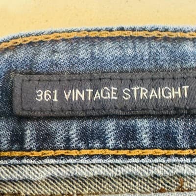 Lucky Brand 361 Vintage Straight Jeans Mens 32x30 Blue Medium Wash Denim Zip Fly - Thumbnail 8