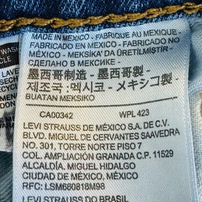 Levis 505 Jeans Mens 30x30 Blue Medium Wash Straight Denim Zip Fly Regular Fit - Thumbnail 8