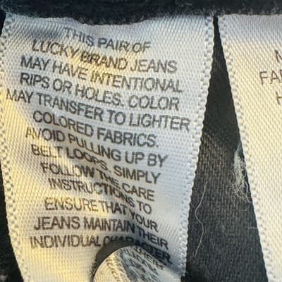 Lucky Brand 110 Slim Jeans Mens 36x32 Gray Charcoal Wash Slim Skinny Zip Fly - Thumbnail 9