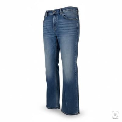 Levis 527 Jeans Teens 33x28 Blue Medium Wash Bootcut Slim Denim Zip Fly - Thumbnail 2