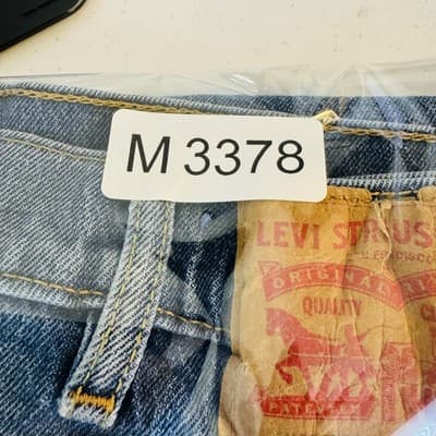 Levis Western Fit Jeans Mens 36x32 Blue Light Wash Straight Denim Zip Fly - Thumbnail 16