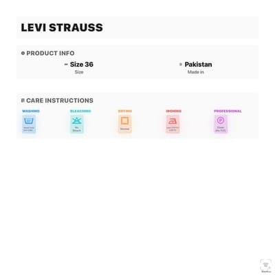 Levis Western Fit Jeans Mens 36x32 Blue Light Wash Straight Denim Zip Fly - Thumbnail 15