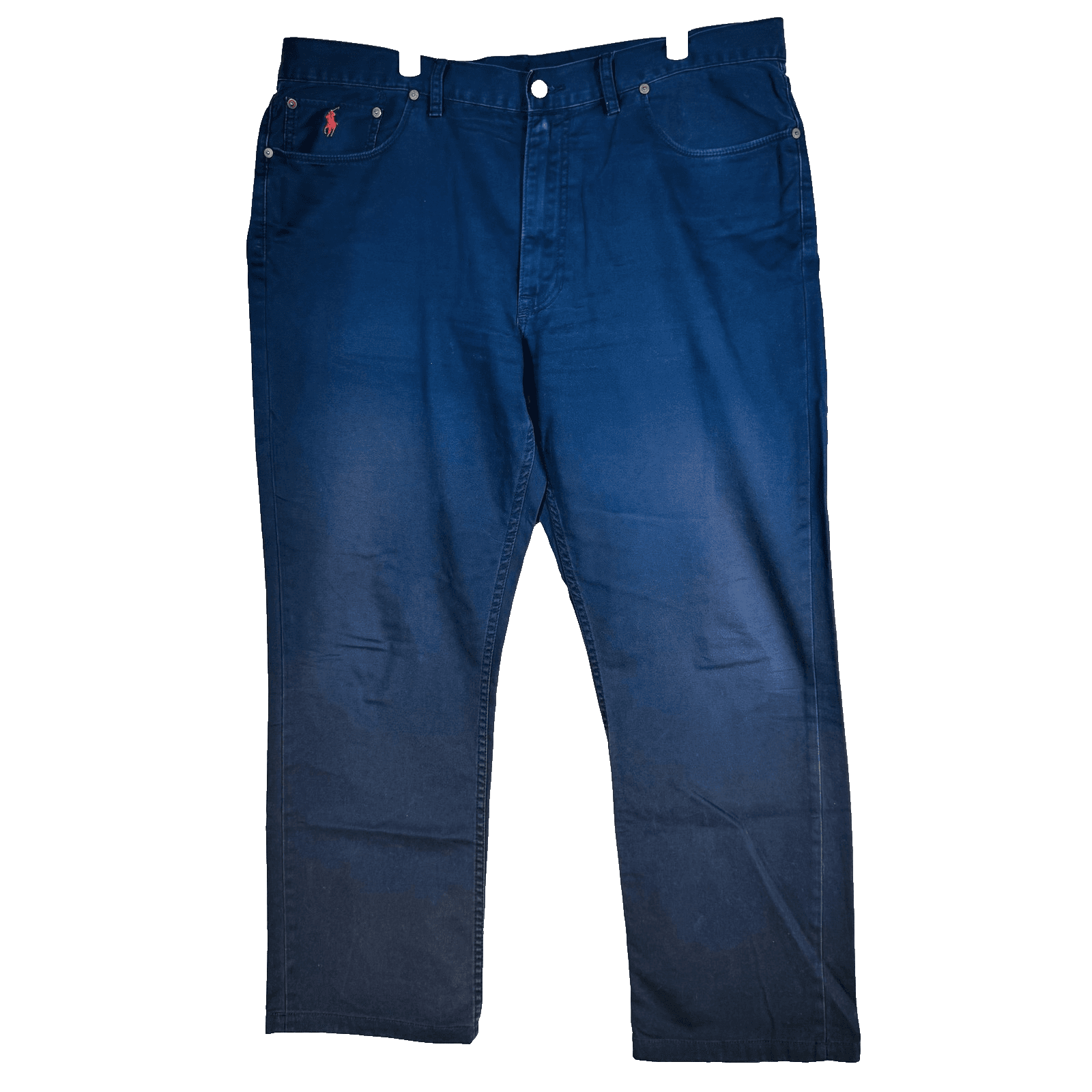 Polo Ralph Lauren Jeans Mens 40x25 Blue Dark Wash Straight Denim Zip Fly - Thumbnail 5