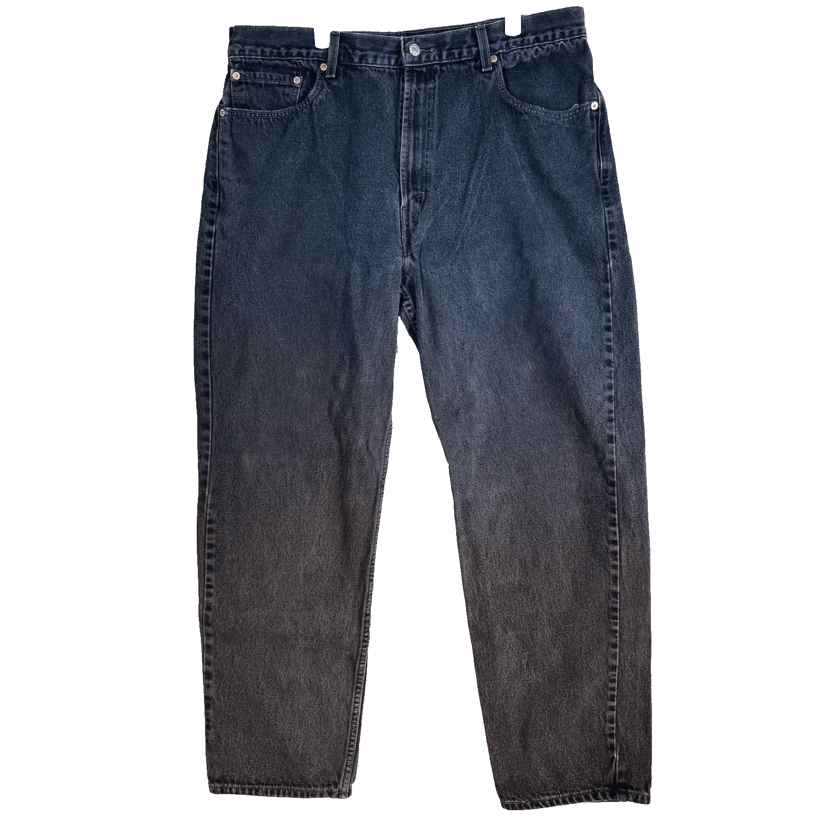 Levis 550 Jeans Mens 40x32 Black Charcoal Wash Relaxed Fit Denim Zip Fly - Thumbnail 5