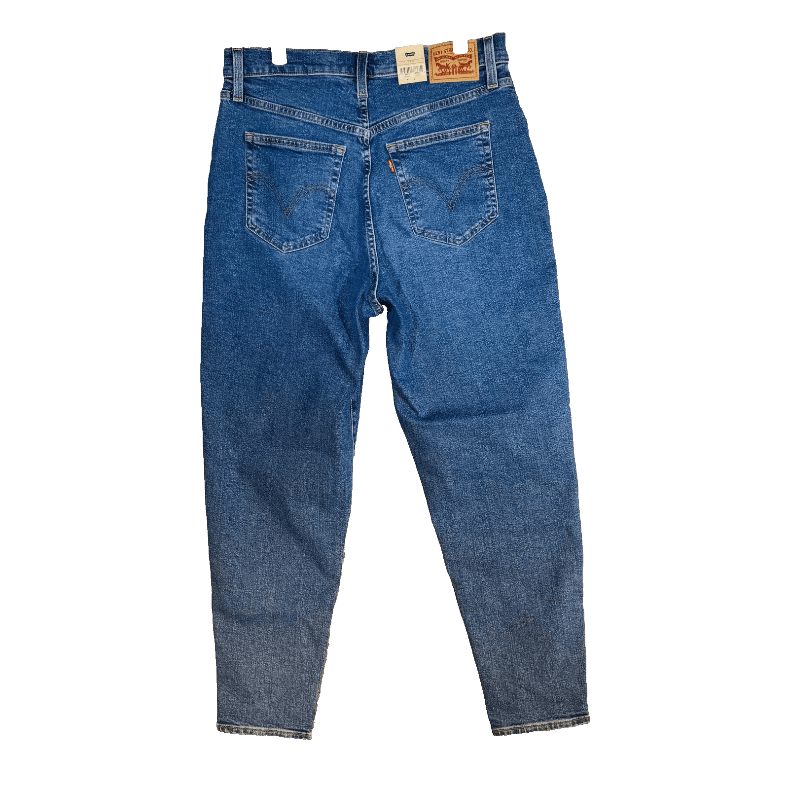 Levis Mom Jeans Womens 31x29 Blue High Waist Relaxed Tapered Stretch Denim - Thumbnail 8