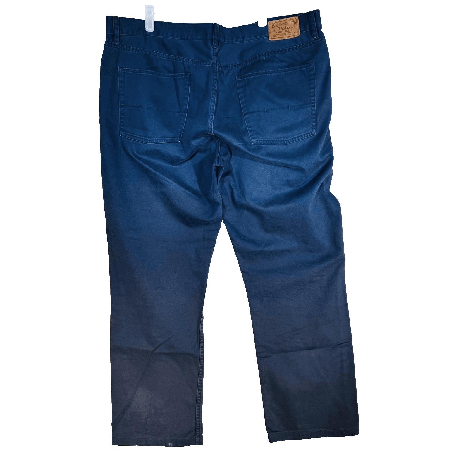 Polo Ralph Lauren Jeans Mens 40x25 Blue Dark Wash Straight Denim Zip Fly - Thumbnail 6