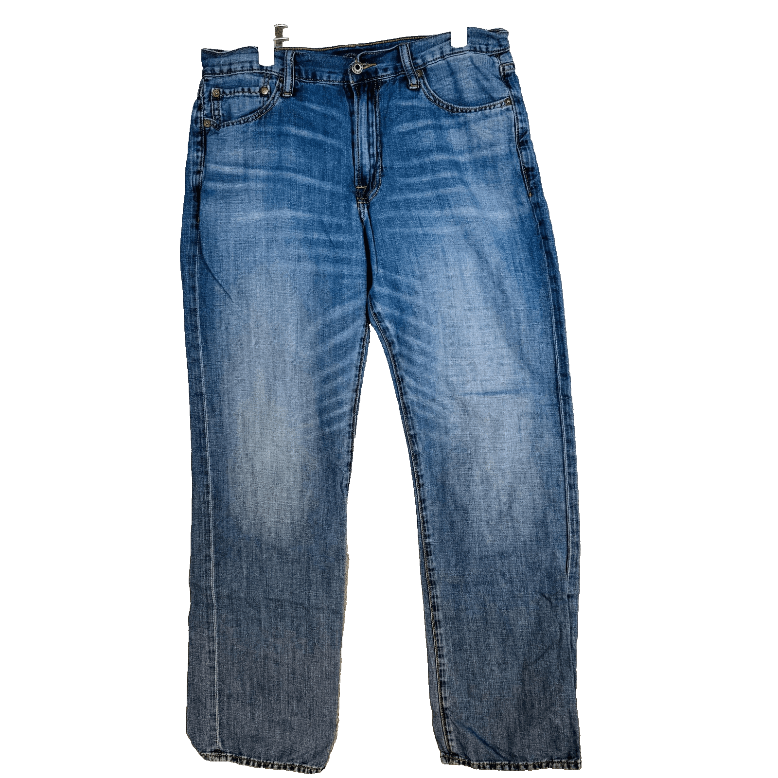 Lucky Brand 361 Vintage Straight Jeans Mens 32x30 Blue Medium Wash Denim Zip Fly - Thumbnail 5