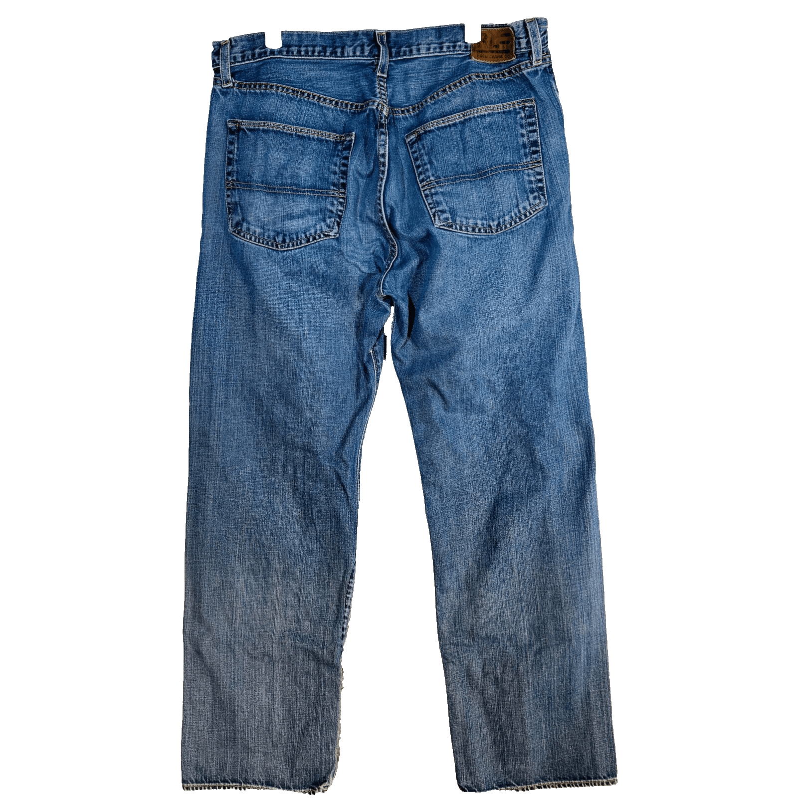 Polo Jeans Co. Hayden Jeans Mens 36x32 Blue Medium Wash Straight Relaxed Zip Fly - Thumbnail 6