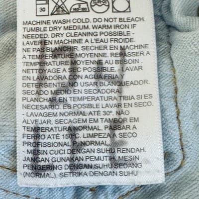 Levis 505 Jeans Mens 30x30 Blue Medium Wash Straight Denim Zip Fly Regular Fit - Thumbnail 10