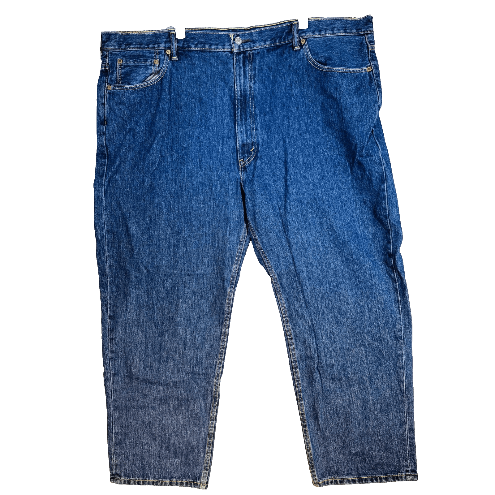 Levis 550 Jeans Mens 48x29 Blue Medium Wash Relaxed Tapered Denim Zip Fly - Thumbnail 4