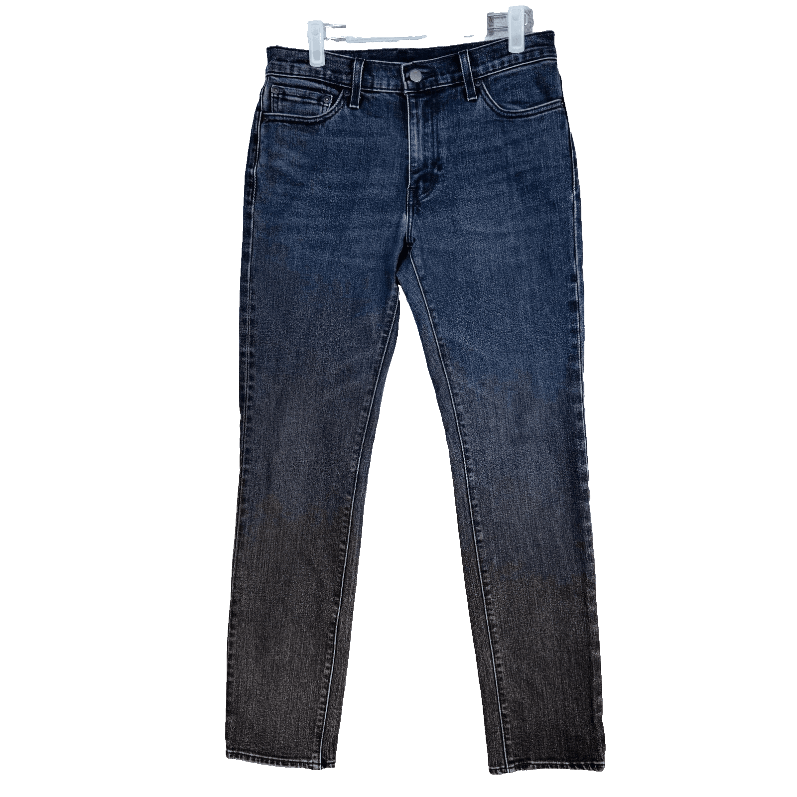 Levis 511 Jeans Mens 30x32 Gray Dark Wash Slim Tapered Stretch Denim Big E Zip - Thumbnail 5