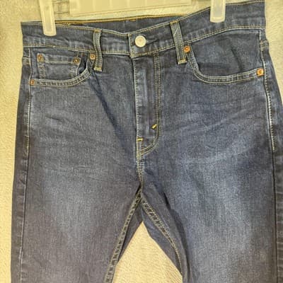 Levis 510 Jeans Mens 30x30 (30x29) Dark Wash Blue Skinny Slim Stretch Denim - Thumbnail 2