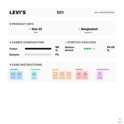 Levis 511 Jeans Mens 32x30 Blue Dark Wash Slim Tapered Stretch Denim Zip Fly - Thumbnail 15