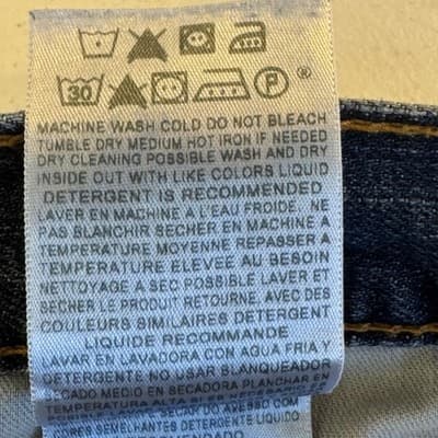 Levis 505 Jeans Mens 36x32 Medium Blue Straight Leg Regular Fit Denim Distressed - Thumbnail 8