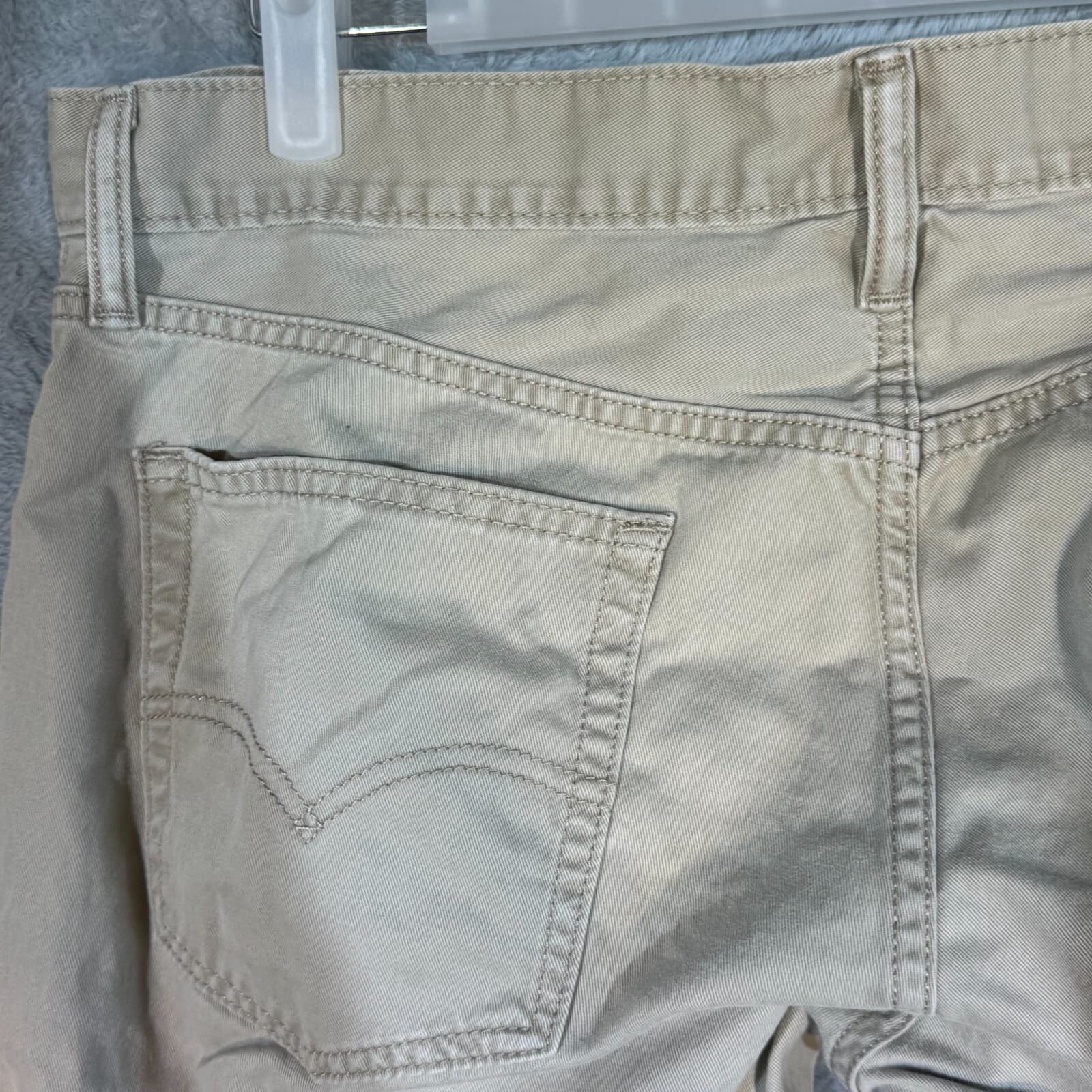 Levi’s 514 Men’s Jeans 36x30 Beige Denim 100% Cotton Mid-Rise Straight Leg - Thumbnail 6