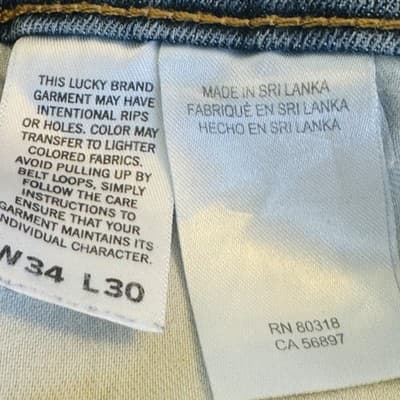 Lucky Brand 221 Straight Jeans Mens 34x30 Blue Medium Wash Denim Zip Fly - Thumbnail 12