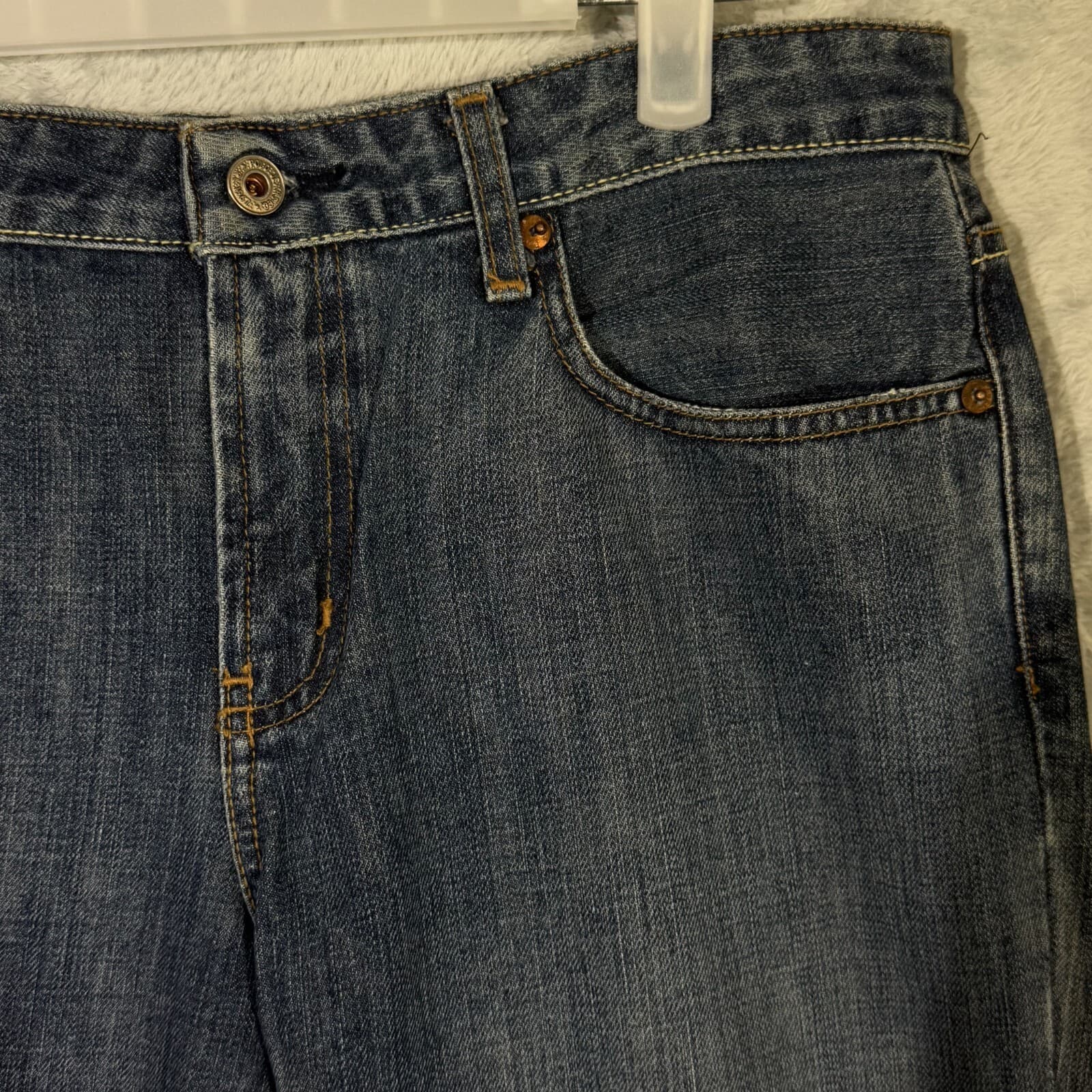 Polo Jeans Company Women’s Jeans 12x32 Blue Denim Mid-Rise Straight Leg - Thumbnail 4