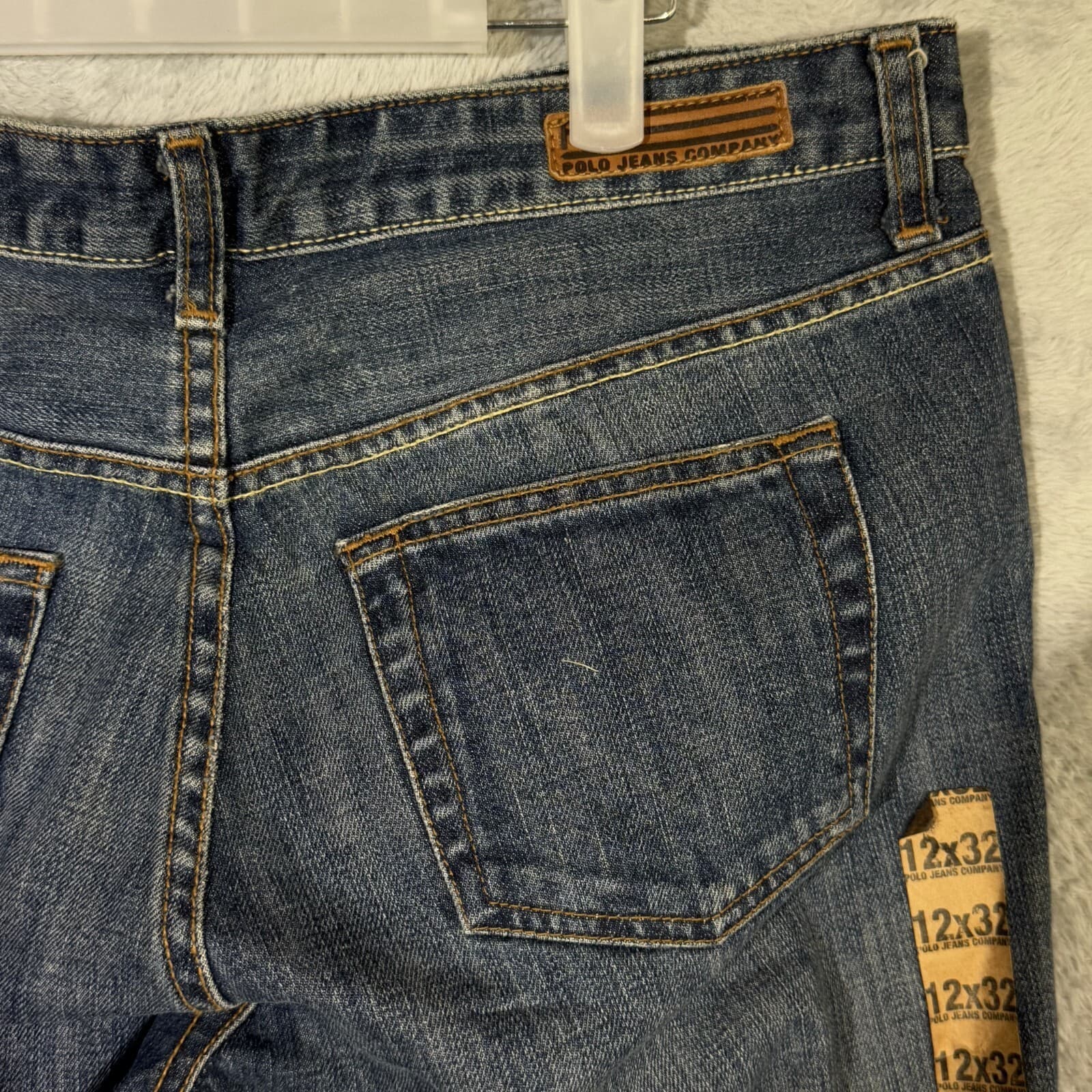 Polo Jeans Company Women’s Jeans 12x32 Blue Denim Mid-Rise Straight Leg - Thumbnail 7