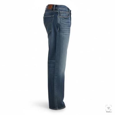 Lucky Brand 221 Original Straight Jeans Mens 32x27 Blue Medium Wash Button Fly - Thumbnail 3