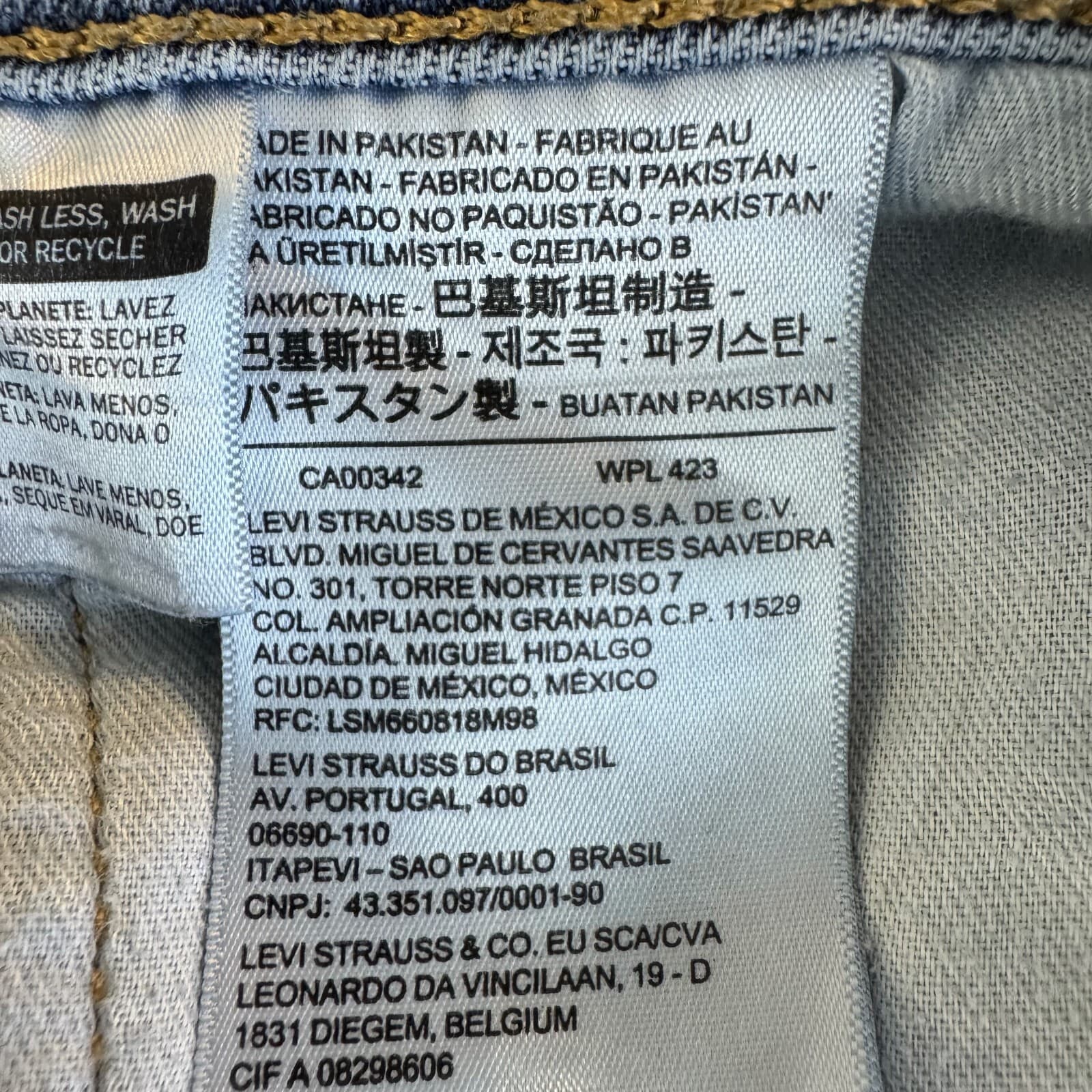 Levi’s 505 Men’s Jeans 38x30 Blue Denim Stretch Mid Rise Straight Leg - Thumbnail 4